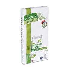 GPV Green - 40 Enveloppes recyclées DL 110 x 220 mm - 80 gr - sans fenêtre - bande adhésive