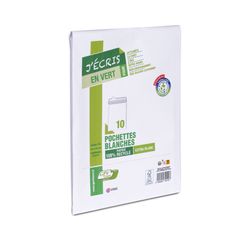 GPV Green - 10 Enveloppes recyclées C5 162 x 229 mm - 90 gr - sans fenêtre - blanc - bande adhésive