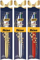 BIC 4 Couleurs Shine - Stylo à bille 4 couleurs - disponible dans différentes couleurs