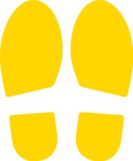 CEP - Jeu d'empreintes autocollantes sol - jaune