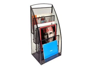 CEP ReCeption - Porte revue métallique sur pied 4 compartiments