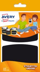 Avery - 10 Étiquettes ardoise noire - 95 x 63 mm