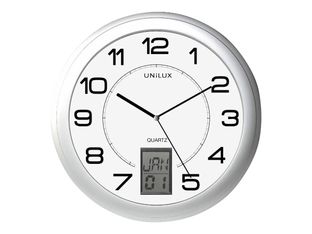 Unilux - Horloge intelligente Instinct - 30,5 cm - gris métal