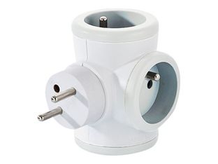 WATT & CO - Multiprise triplite rotative - blanc