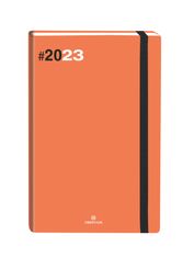 Agenda à élastique Flex - 1 semaine sur 2 pages - 17 x 24,5 cm - corail - Oberthur