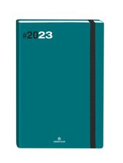 Agenda à élastique Flex - 1 semaine sur 2 pages - 17 x 24,5 cm - émeraude - Oberthur