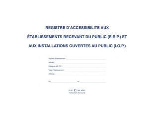 ELVE - Registre d'accessibilité aux ERP et IOP - A4