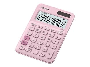 Casio MS-20UC - Calculadora de sobremesa - 12 dígitos - panel solar, batería - rosa