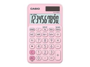 Calculatrice Casio SL-310UC - 10 chiffres - alimentation batterie et solaire - rose