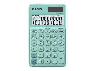 Casio SL-310UC - Calculadora de bolsillo - 10 dígitos - panel solar, batería - verde