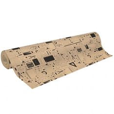 Clairefontaine - Papier cadeau kraft - 70 cm x 50 m - 70 g/m² - motif papeterie