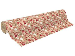 Clairefontaine - Papier cadeau kraft - 70 cm x 50 m - 70 g/m² - motif mots de Noël