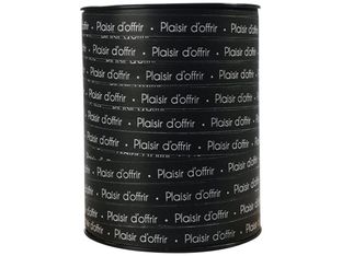 Maildor - Bolduc - ruban d'emballage 10 mm x 250 m - plaisir d'offrir noir/blanc