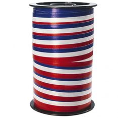 Maildor - Bolduc - ruban d'emballage 10 mm x 10 m - bleu/blanc/rouge