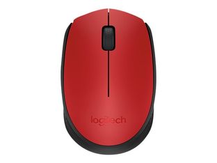 Logitech M171 - ratón - 2.4 GHz - negro, rojo