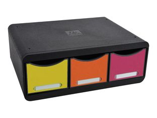 Exacompta Toolbox - Module de classement à l'italienne 3 tiroirs - arlequin