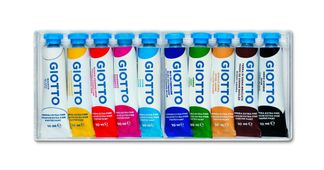 Giotto - 10 gouaches boite cristal - couleurs assorties - 10ml