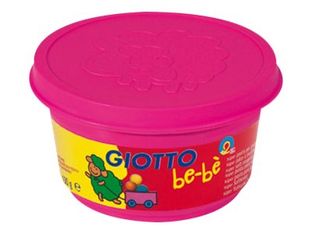 GIOTTO be-bè - pâte à modeler - 4pots Jaune, Rose, Rouge, Vert - 100gr