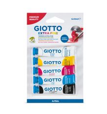 Giotto - 5 tubes peinture gouache - couleurs primaires - 10 ml