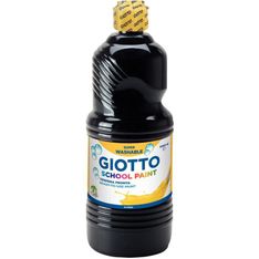 Giotto School - Gouache ultra lavable - noir - bouteille d'1 L