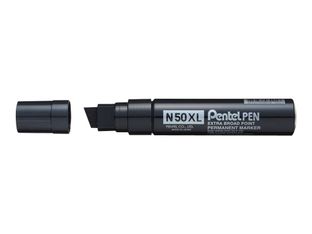 Pentel PEN N50 XL - Marqueur permanent - pointe biseau large - noir