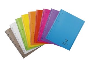 Clairefontaine Koverbook - Cahier à spirale polypro A4+ (22,5 x 29,7 cm) - 160 pages - grands carreaux (Seyes) - disponible dans différentes couleurs