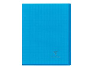 Clairefontaine Koverbook - Cahier polypro A4 (21x29,7 cm) - 96 pages - grands carreaux (Seyes) - bleu