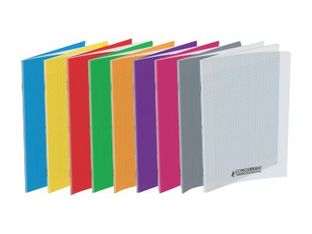 Conquérant Classique - Cahier polypro 24 x 32 cm - 96 pages - grands carreaux (Seyes) - disponible dans différentes couleurs