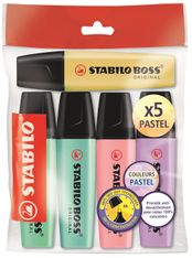STABILO BOSS ORIGINAL - 5 Surligneurs Original - Pastel