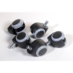 Jeu de 5 roulettes pour sol dur