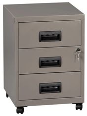 Caisson mobile - 3 tiroirs - gris souris nacré