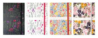 Agenda à élastique Oxford Flowers - 1 semaine sur 2 pages - 10 x 15 cm - disponible dans différents modèles - Hamelin