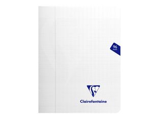 Clairefontaine Mimesys - Cahier polypro 17 x 22 cm - 96 pages - grands carreaux (Seyes) - disponible dans différentes couleurs