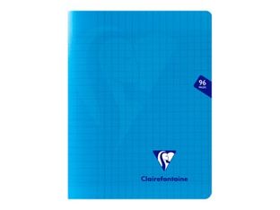 Clairefontaine Mimesys - Cahier polypro 17 x 22 cm - 48 pages - grands carreaux (Seyes) - bleu