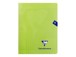 Clairefontaine Mimesys - Cahier polypro 17 x 22 cm - 48 pages - grands carreaux (Seyes) - vert