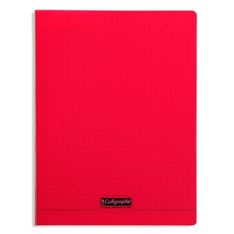 Calligraphe 8000 - Cahier polypro 24 x 32 cm - 192 pages - grands carreaux (Seyes) - rouge