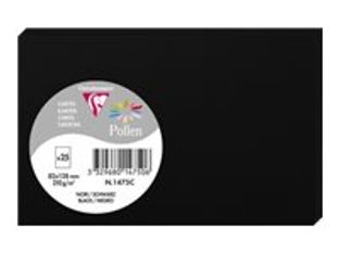 Pollen - 25 Cartes - 82 x 128 mm - 210 g/m² - noir