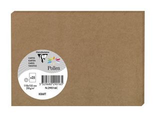 Pollen - 25 Cartes - 110 x 155 mm - 200g/m² - kraft