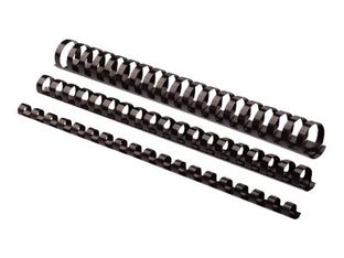 Fellowes - 50 anneaux de reliure en plastique - 38 mm - jusqu'à 340 feuilles - noir