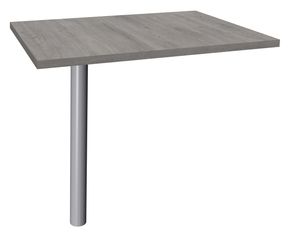 Extension IDRA/DUAL sur pied tube - 80 x 60 cm - Pied alu - plateau imitation Chêne gris