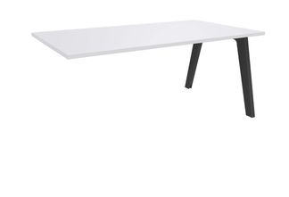 Bureau simple STEELY - L160 cm - Bureau suivant - Pieds carbone - plateau Blanc perle