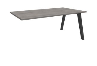 Bureau simple STEELY - L160 cm - Bureau suivant - Pieds carbone - plateau imitation Chêne gris