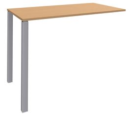Table Lounge - L140xH105xP60 cm - 2 Pieds alu - plateau imitation hêtre