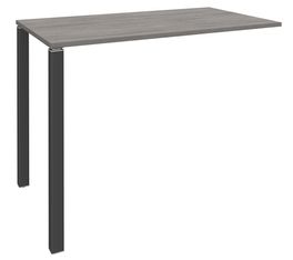 Table Lounge - L140xH105xP60 cm - 2 Pieds carbone - plateau imitation chêne gris