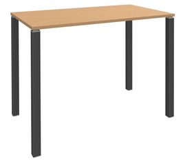 Table Lounge 4 pieds - L140xH105xP80 cm - Pied carbone - plateau imitation hêtre