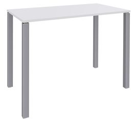 Table Lounge 4 pieds - L140xH105xP80 cm - Pied alu - plateau blanc perle