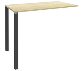 Table Lounge 2 Pieds - L140xH105xP80 cm - Pieds carbonne - plateau imitation érable