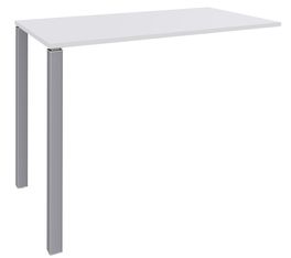 Table Lounge 2 Pieds - L140xH105xP80 cm - Pieds alu - plateau blanc perle
