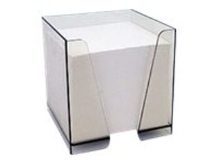 ELVE - Bloc Cube avec support plexi - 90 x 90 mm - blanc