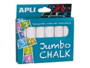 Apli Jumbo - 6 craies géantes blanches - pour trottoir